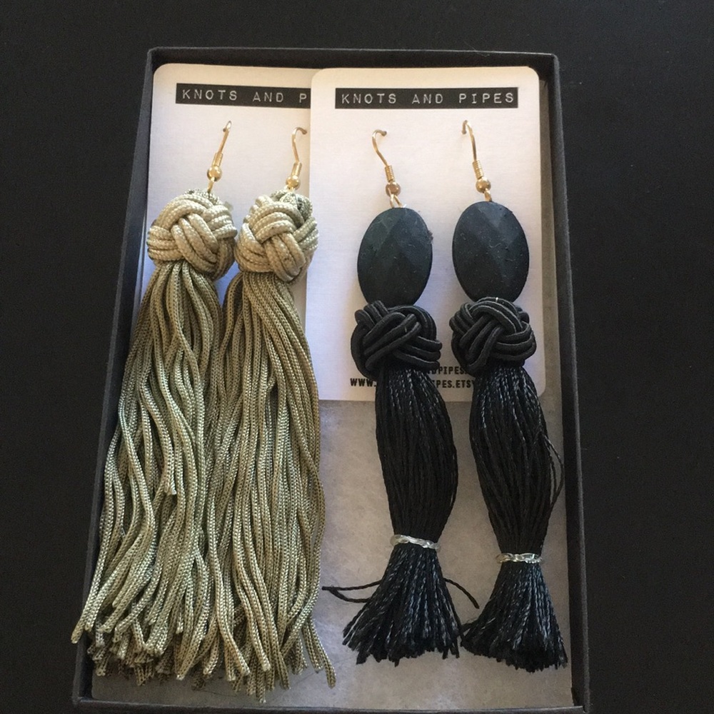 2 Knots and Pipes Earrings